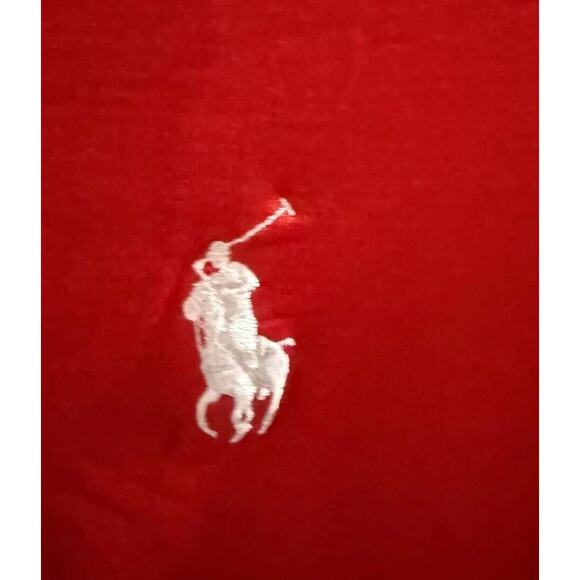 Polo Ralph Lauren Polo Shirt Mens M Red Golf Performance High Low Slit Pony Logo - Picture 4 of 7